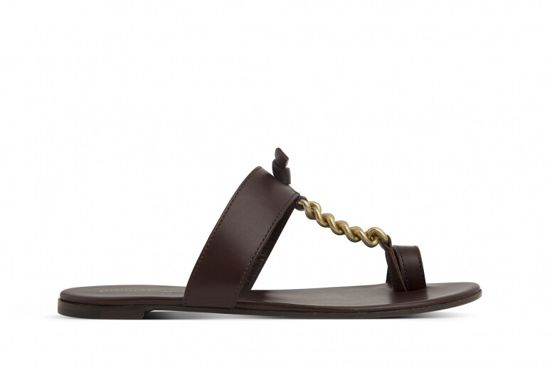鏈飾皮革涼鞋（Gianvito Rossi）