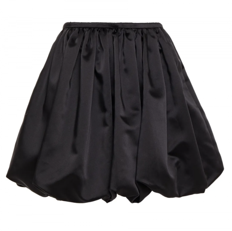 MAJE Jilliana gathered satin mini skirt