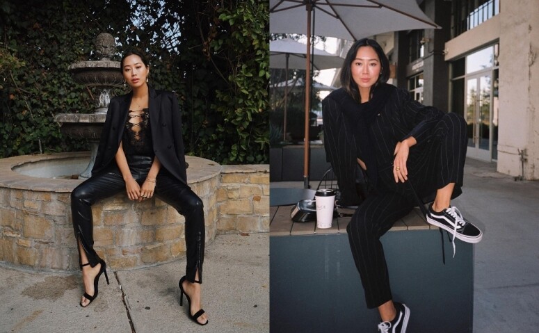 Blackpink Jisoo、Jennie等女星的顯瘦全黑穿搭法｜Theory、Self-Portrait、alexanderwang.t等牌子的黑色連身裙、西裝