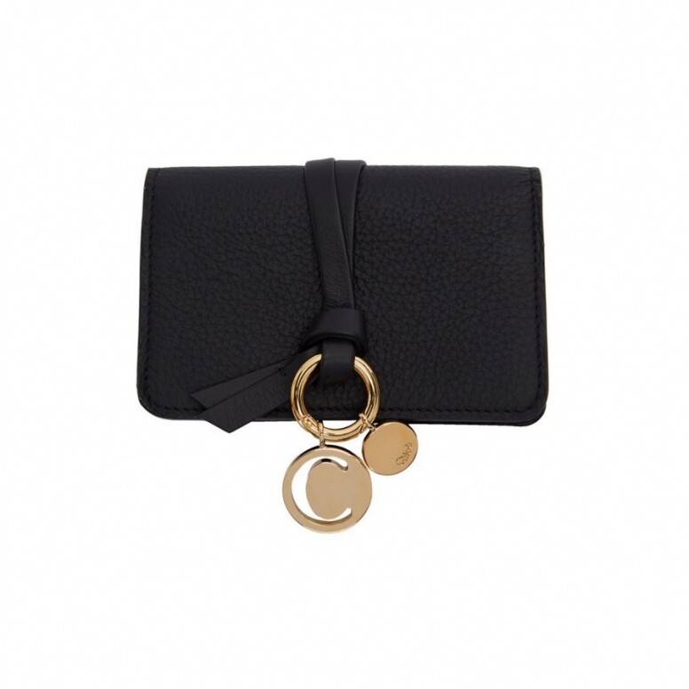 Chloé Alphabet金屬綴飾黑色卡片套