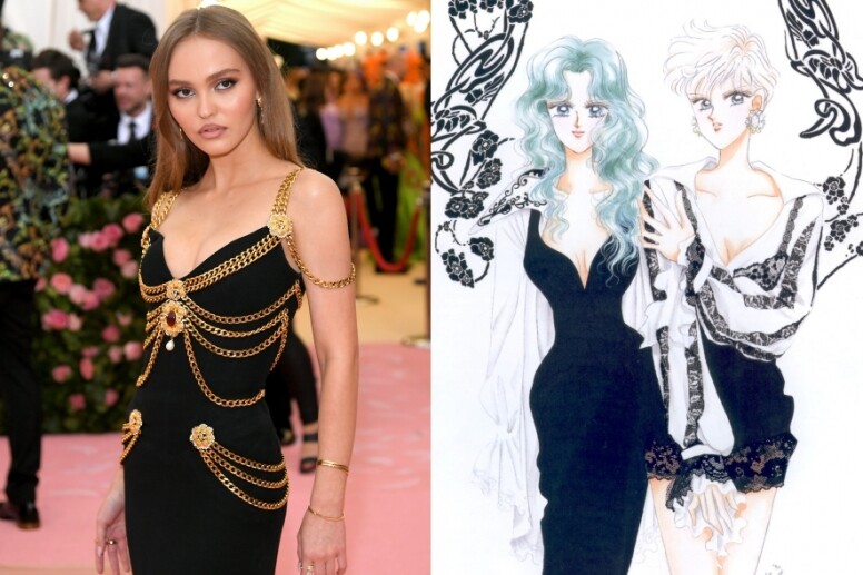 看來Lily Rose Depp和冥王星雪奈不只撞衫，連一張酷酷的厭世面也很相似。