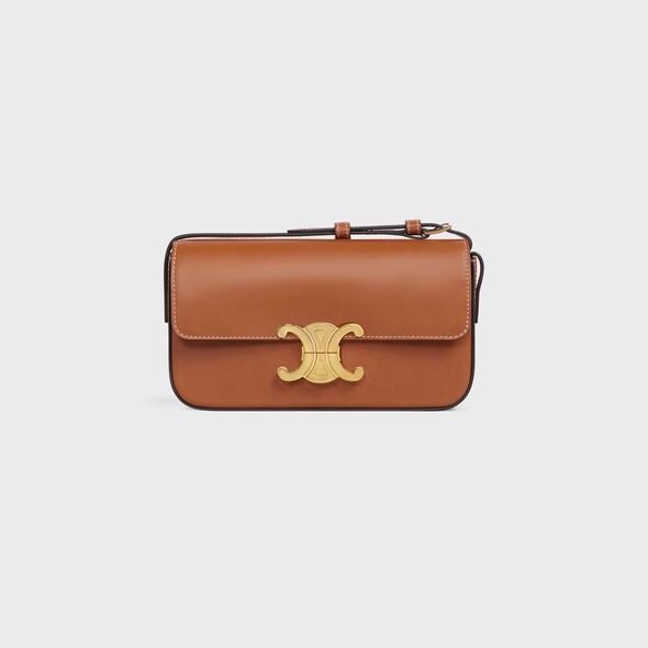 焦糖啡色Celine Triomphe shoulder bag $19,500
