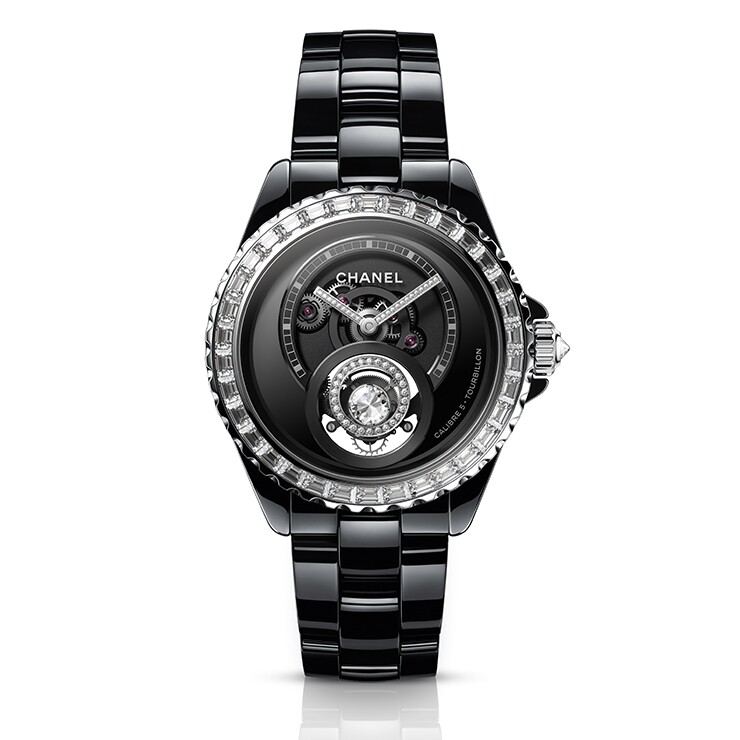 J12 Diamond Tourbillon Caliber 5鑽石陀飛輪手錶,滿足喜歡機械性設計的女士,巴黎製錶創 J12 Diamond Tourbillon Caliber 5鑽石陀飛輪手錶,滿足喜歡機械性設計的女士,巴黎製錶創