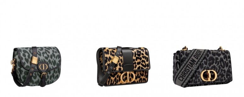 當然不能少品牌三大人氣Crossbody Bag ── 30 Montaigne、Bobby以及Caro。全部熱賣暢銷袋款換上豹