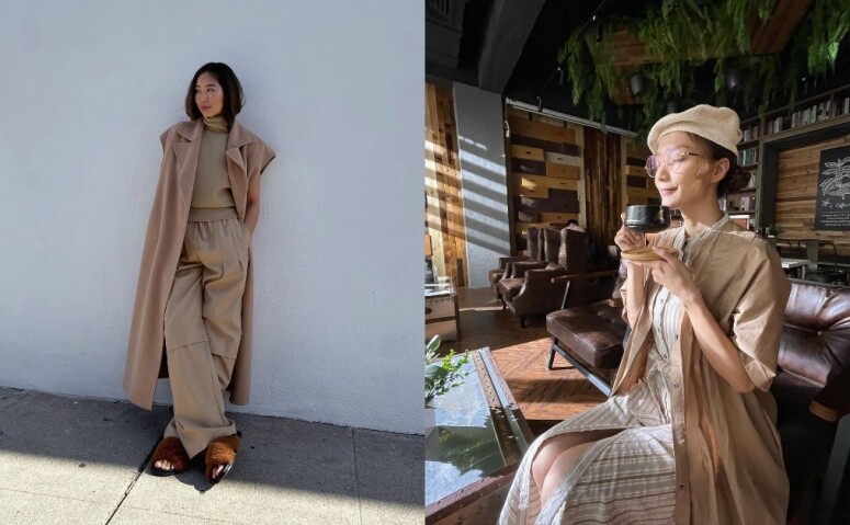 Elva倪晨曦、Aimee Song大愛的Earth tone大地色穿搭！駝色、奶茶色等大地色系手袋、冷衫