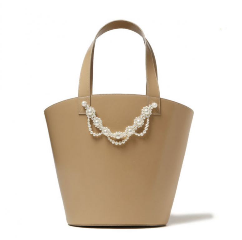 Simone Rocha Faux pearl trim bucket bag