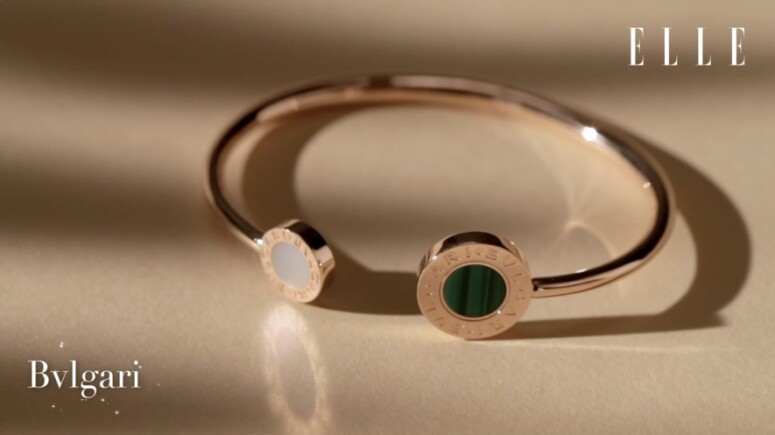 Bvlgari Bvlgari系列中央的可轉動式設計令手鐲變化多端，比隨街可見的Love手鐲更