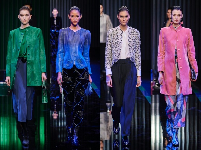 Giorgio Armani 2022秋冬時裝展焦點：彩色間場