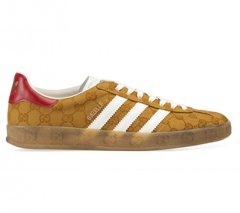 米色及棕色adidas x Gucci Gazelle運動鞋