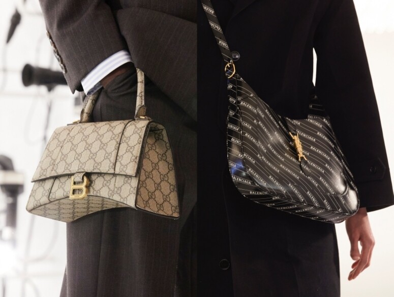 從Demna Gvasalia設計的Balenciaga作品的廓形和叛逆風格中，安放在Gucci系列中，二人在不同