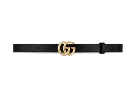 GG Marmont皮帶綴以光面搭扣