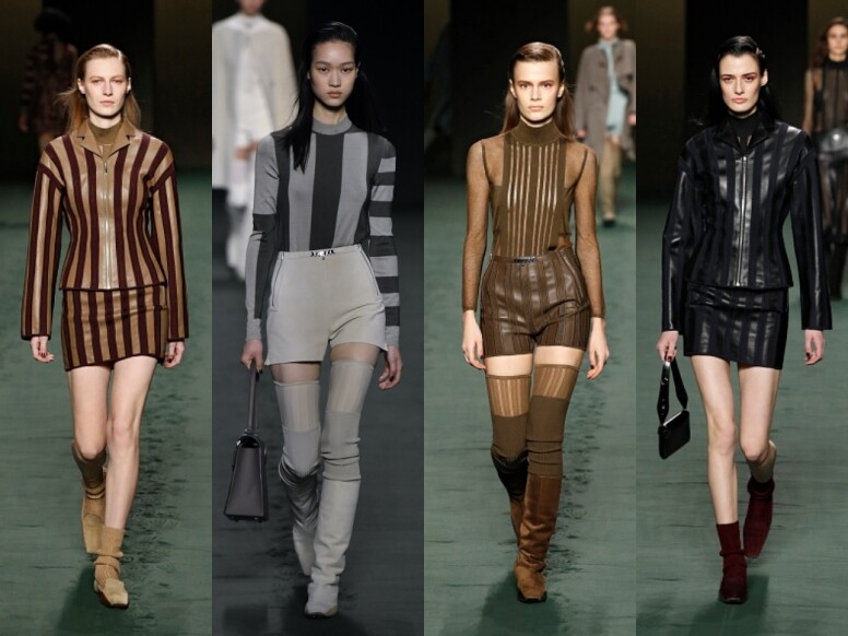 Hermès 2022秋冬時裝展焦點：條紋圖案