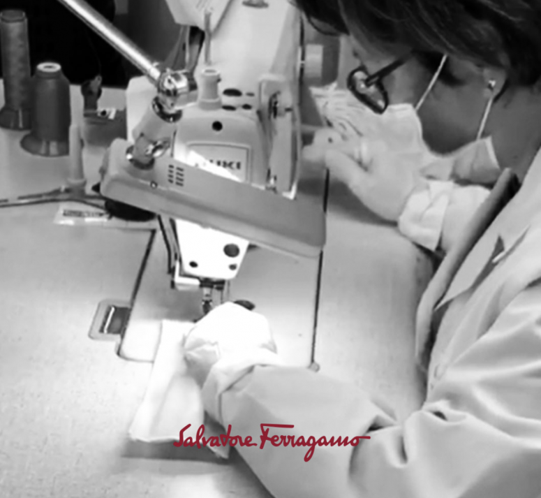 Ferragamo也宣佈加入防疫陣容，其將製100,000枚抗菌口罩、3,000枚具FPP1等級的口