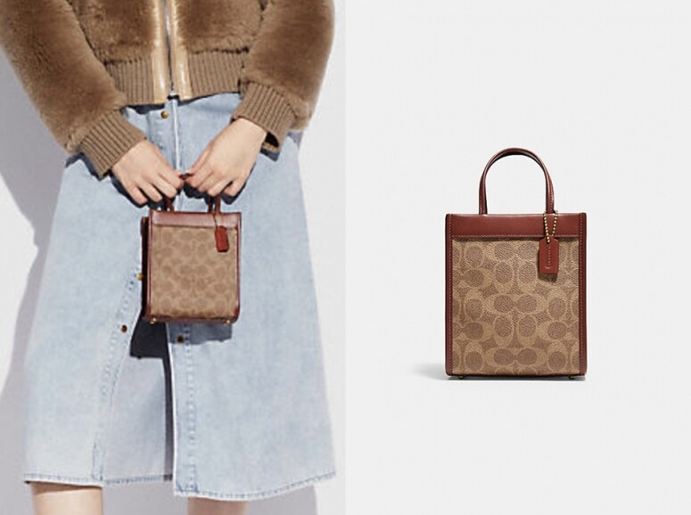 富有復古氣息的Coach Mini Tote，可手提或斜背使用，而且價錢親民，沒有太多預算