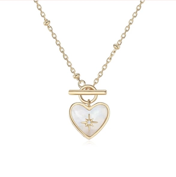 Love By the Moon心型月亮石項鏈 $689, available at Letzshop.hk