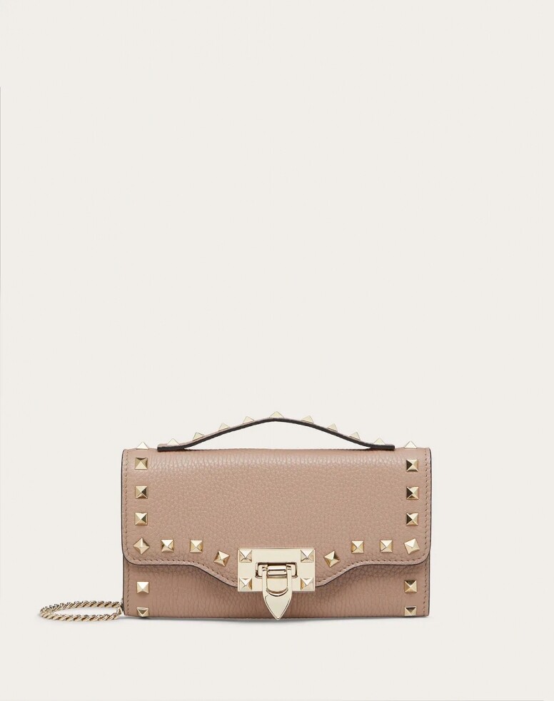 Valentino Rockstud鎖鏈銀包