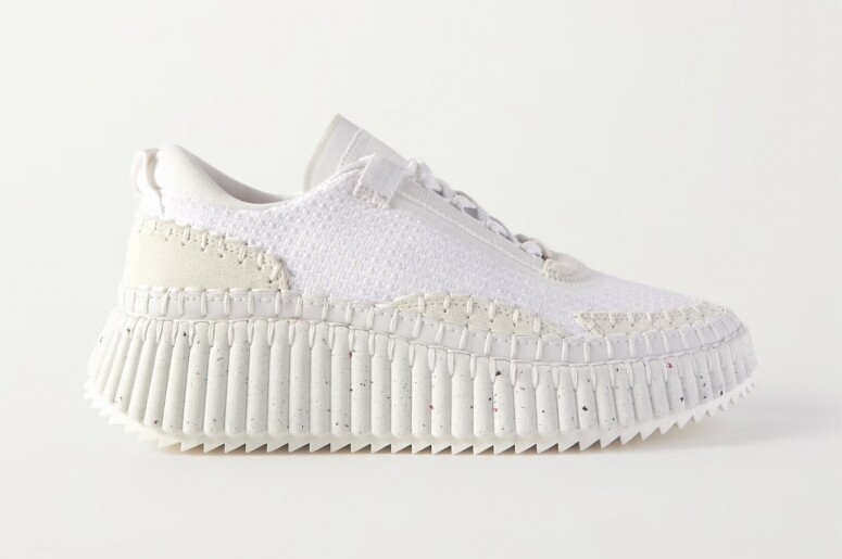 Chloé Nama 麂皮白波鞋 $6,100