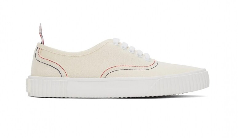 Thom Browne 帆布鞋 $3800, available at ssense.com