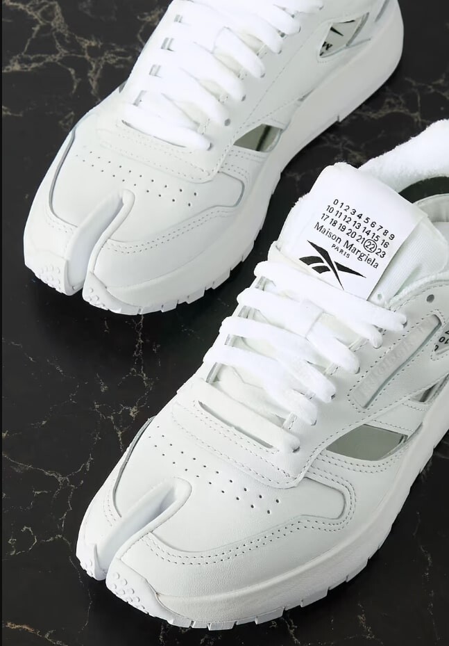 Maison Margiela + Reebok 鏤空白波鞋 $3,190, available at ssense.com
