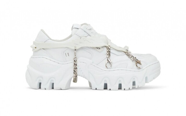 Rombaut 白色厚底鞋 $2694, available at ssense.com