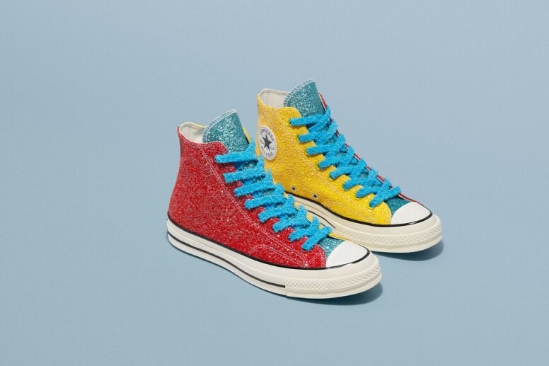 Glitter Chuck70紅色高筒珠片帆布鞋，HKD 1,099