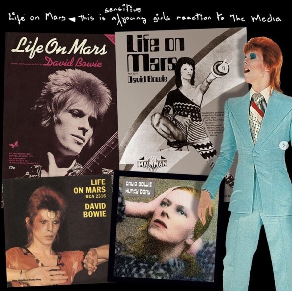 1. 搖滾是他永遠的繆思搖滾巨星David Bowie對Hedi的影響就像隕石撞地球，劇烈