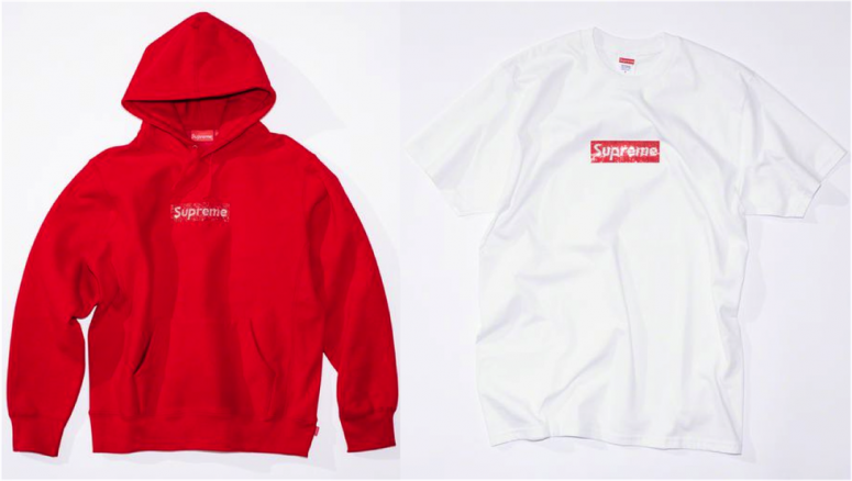 Supreme X Swarovski以經典T恤與衛衣兩款設計為主,並推出灰、黑、藍、白及紅多種色調 Supreme X Swarovski以經典T恤與衛衣兩款設計為主,並推出灰、黑、藍、白及紅多種色調