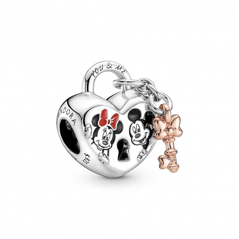 Disney x Pandora系列 迪士尼米奇與米妮掛鎖串飾