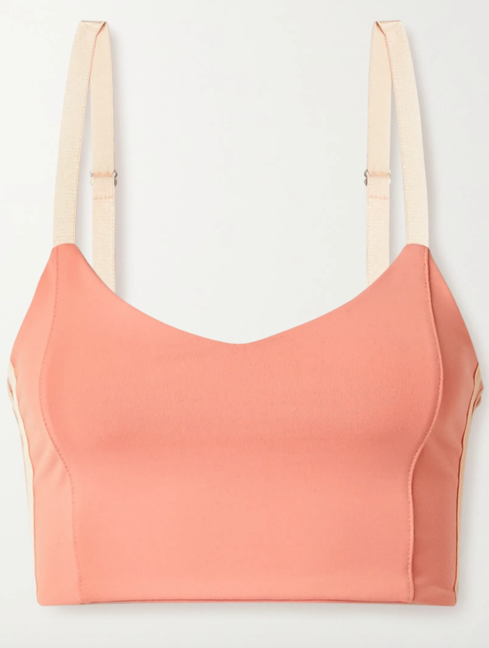 Zen Grosgrain-Trimmed Stretch-Supplex 運動內衣