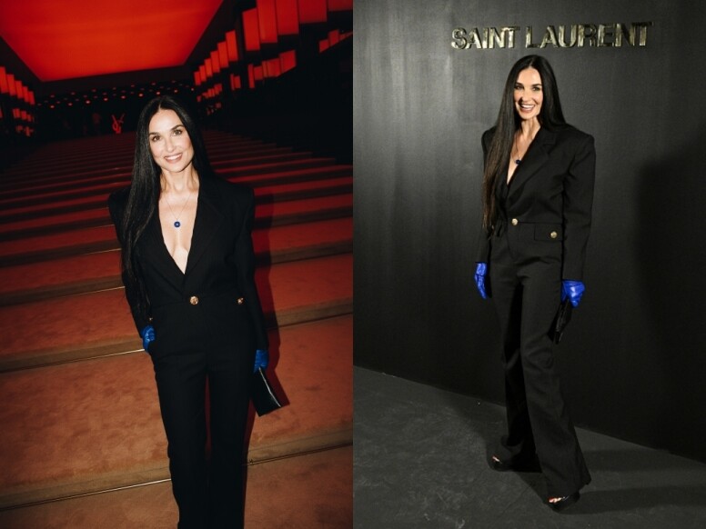 Demi Moore出席Saint Laurent 2022秋冬時裝展 Demi Moore出席Saint Laurent 2022秋冬時裝展