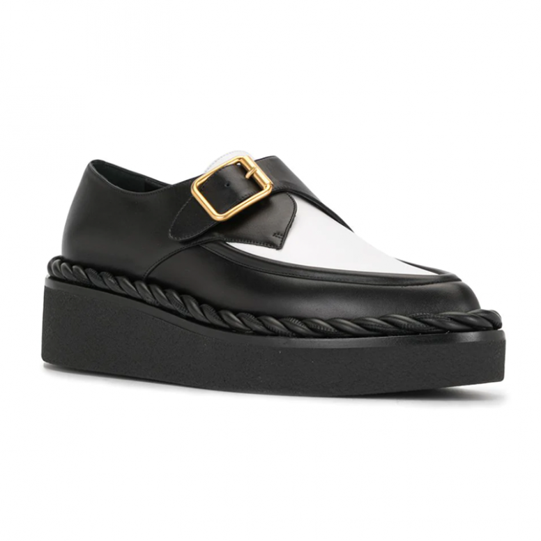 黑白色 loafers