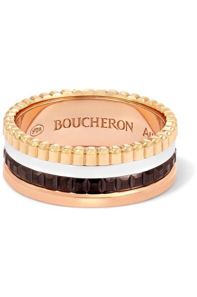 Quatre 18K黃金、玫瑰金指環 $29,100 @ Net-a-Porter.com
