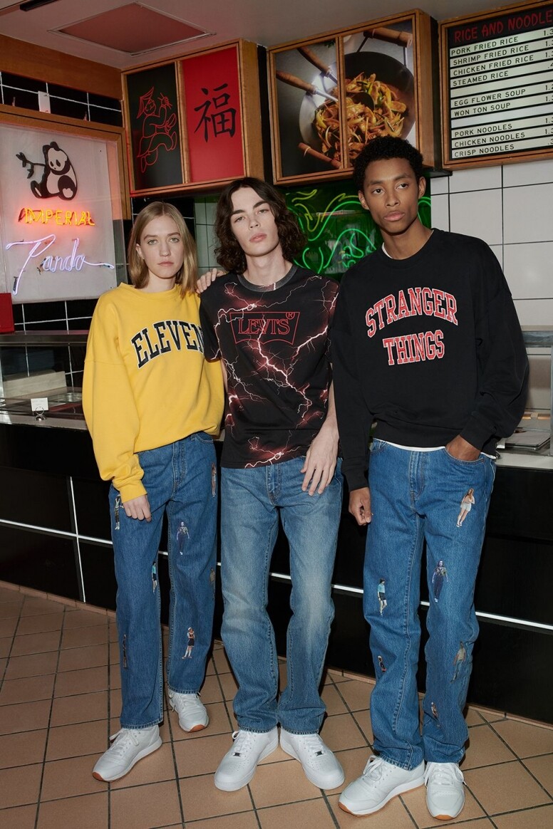 美國牛仔褲品牌Levi's這次直接和劇集服裝團隊合作，聯手打造劇中主角