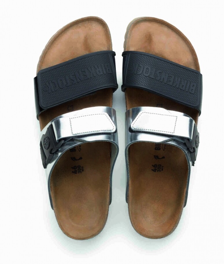 這也是 Rick Owens x Birkenstock 鞋履系列的賣點「中性設計，用上雙色搭帶， 沒有性別的限