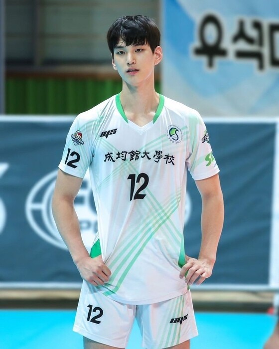 只能說韓國隊真的太多男神！20歲的排球隊員林成振，擁有193公分逆天身