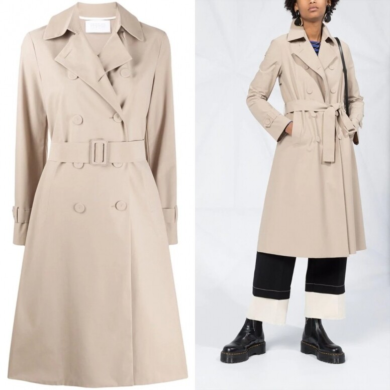 Harris Wharf London double-breasted trench coat Harris Wharf London double-breasted trench coat