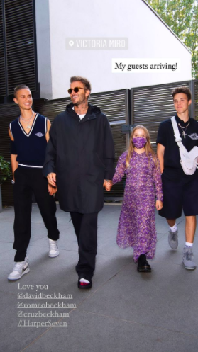 碧咸於Instagram指想念今季缺席的大仔Brooklyn Beckham