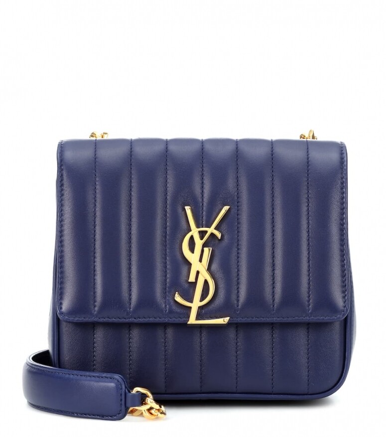 現時7折Saint Laurent 皮質鏈帶單肩袋HK$10,807寶藍色的Saint Laurent 皮質手袋配上金色