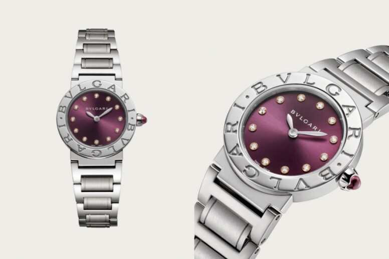 1977年面世的BVLGARI BVLGARI錶圈有浮誇的品牌刻字，取材自古羅馬銅幣，以寶石錶冠
