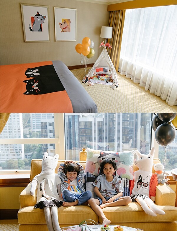 香港港麗酒店首度聯乘童衣美學品牌Momonittu帶來童趣繽紛主題套房，一貫品