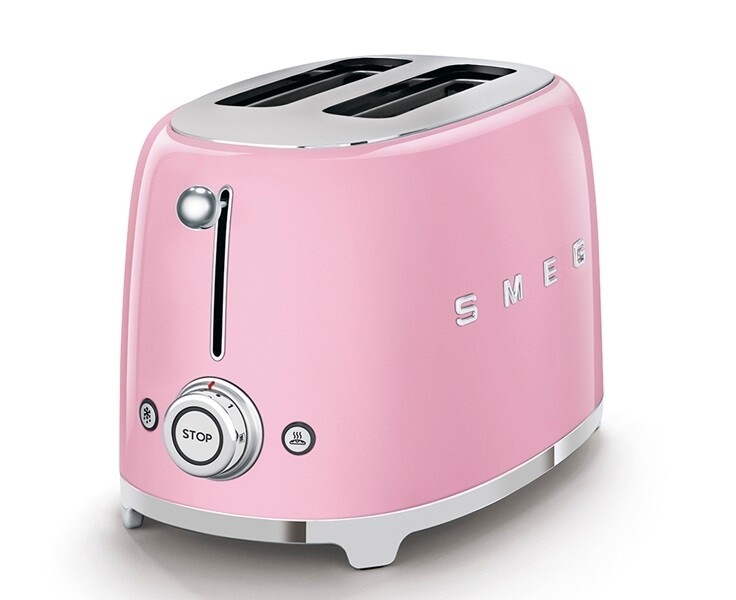 Smeg 50's 2片式多士爐 (粉紅色)