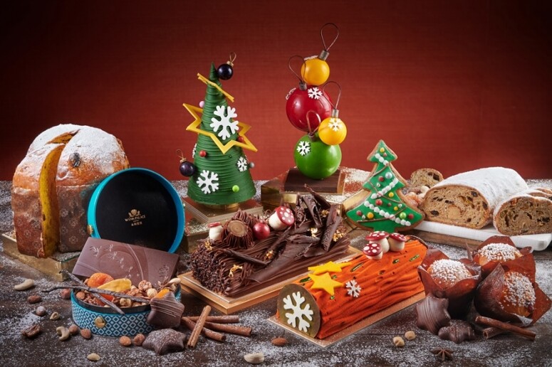 酒店裡的甜品店甜藝廊在12月7至31日期間也推出聖誕禮盒和多款傳