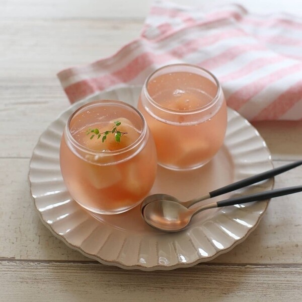 粉色系蜜桃果凍 果凍食譜 recipe jelly