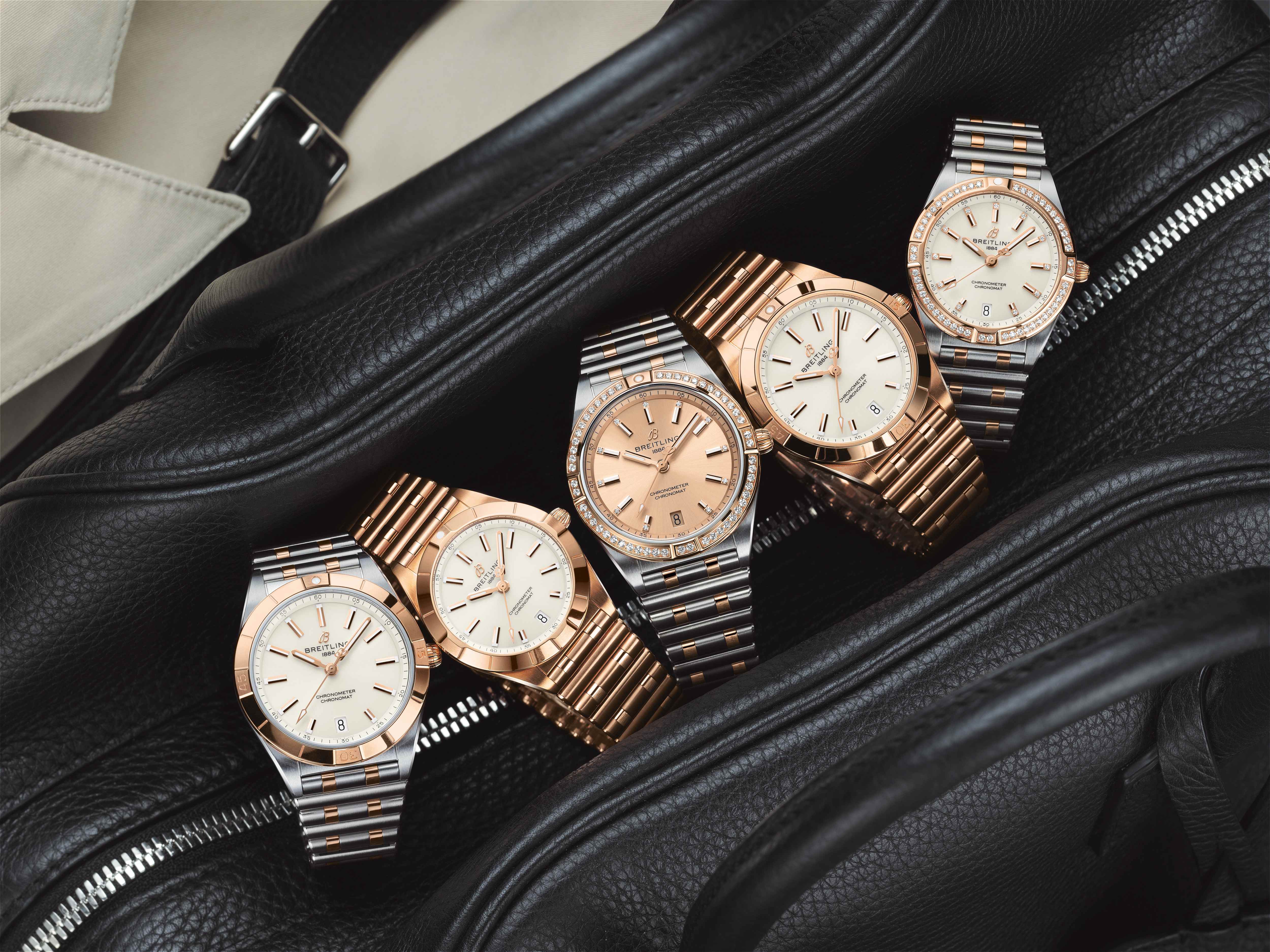 兩位名人所佩戴的錶款，正是出自品牌專為女性度身訂造的Chronomat 36和Chronomat 32