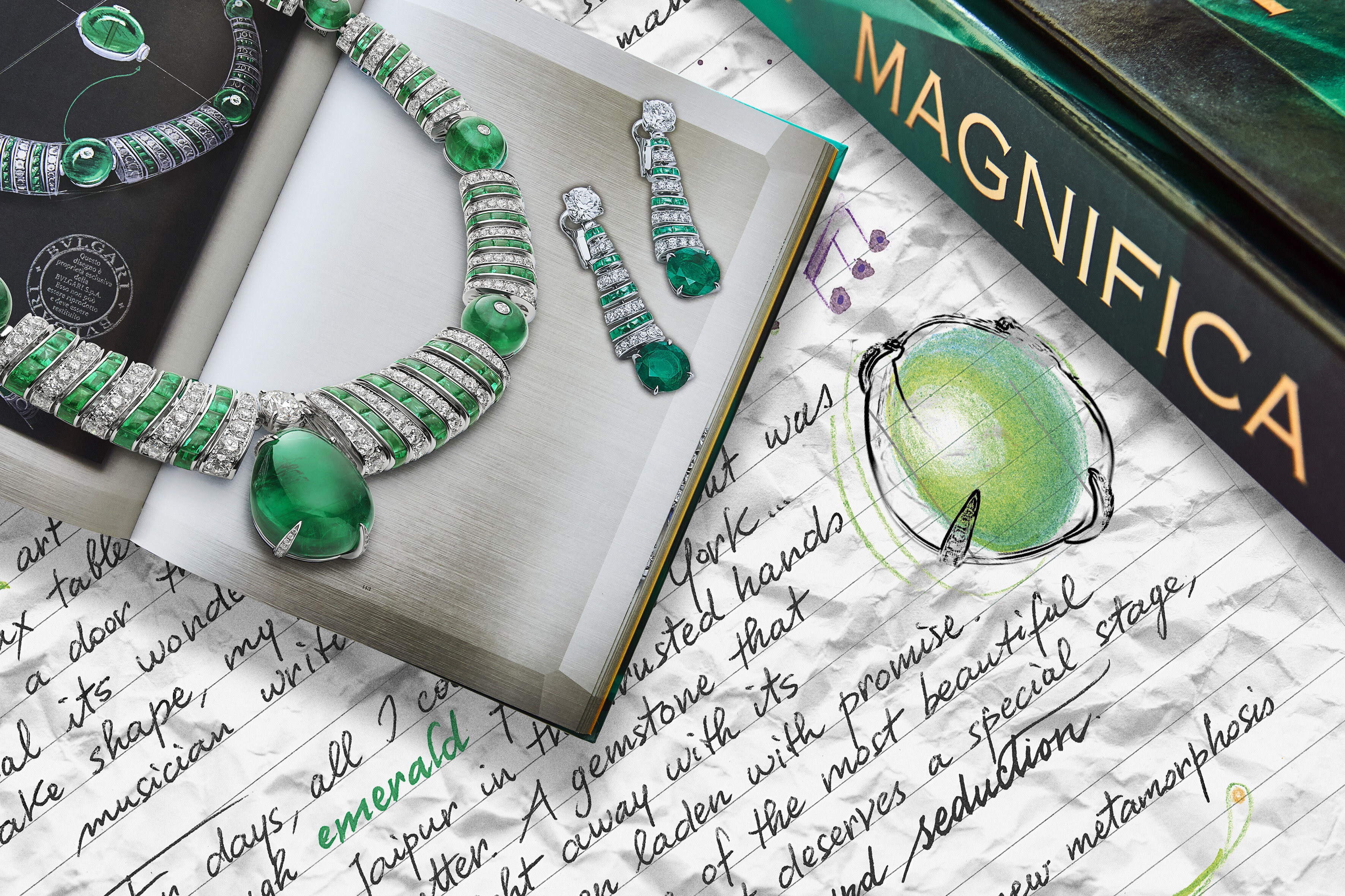 Bvlgari創意總監Lucia Silvestri於頭、心和手三個部分撰寫引文，介紹Magnifica頂級珠寶系列的