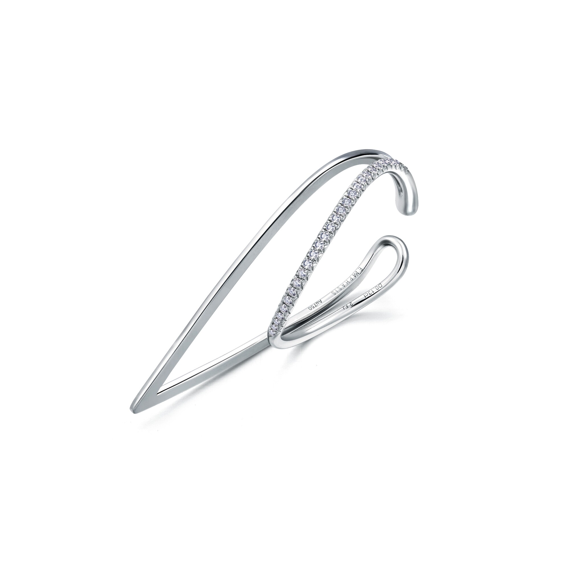 Form「形」系列18K白金鑽石單隻耳環 $5,900