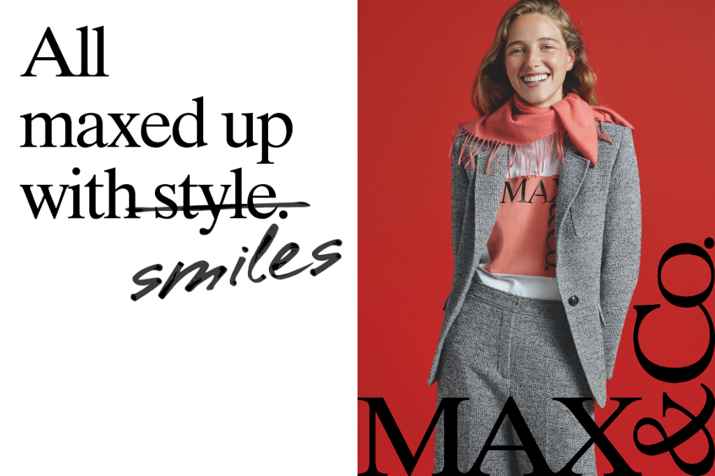 來自意大利的Max&Co. 2020秋冬以歡樂穿搭為主旨，簡潔大方又充滿活力，易穿