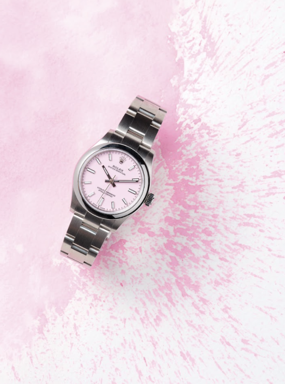 Oyster Perpetual 31腕錶，蠔式鋼，糖果粉紅色錶面Rolex