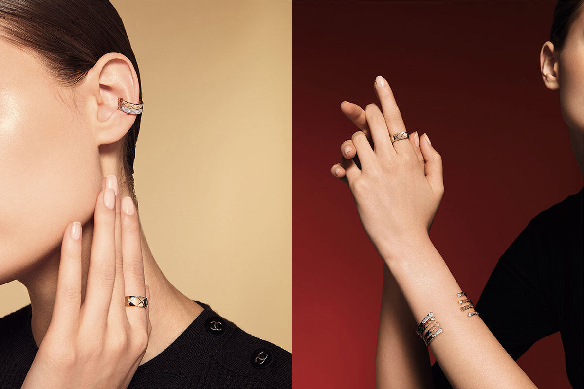 時尚不設限，懂得穿搭出個人風格才是主流，不少人會從配飾着手，提升整體層次，彰顯品味。除了標誌性的山茶花，CHANEL的優雅菱格紋更被喻為經典，一個世紀以來，菱格紋從時裝、手袋延伸至珠寶，成就了於2015年推出的COCO CRUSH高級珠寶系列，今年再增添新成員，一系列指環、手鐲及耳環，靈活精緻的設計，為高級珠寶的配搭帶來更多可能性，創造別樹一幟的時尚風采！